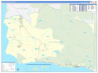 Santa Barbara, Ca Wall Map Zip Code